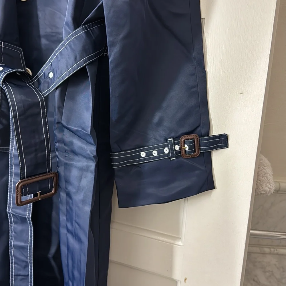 J.Crew Relaxed trench coat in lightweight shiny nylon CD420